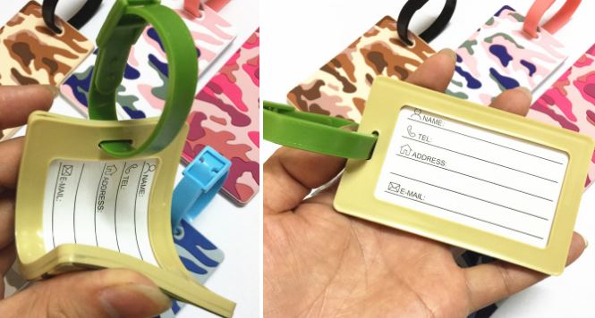 Promotion souvenir soft pvc sublimation luggage tag 