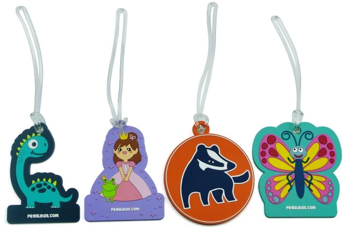 3D Name Logo Soft PVC Bag Tags 3D Name Logo Soft PVC Bag Tags