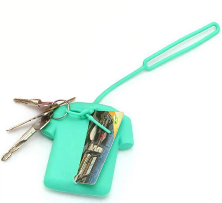 Candy Color T-shirt Silicone Key Cover, Keychains