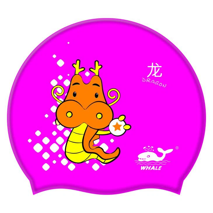 Kid Printed Logo Silicone Swim Caps