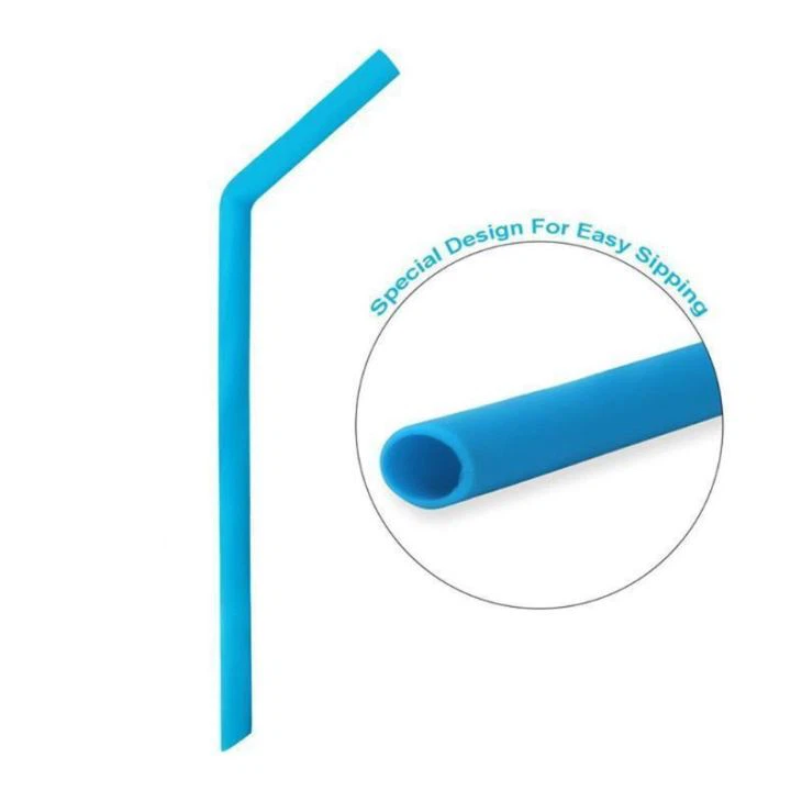 Reusable Soft Silicone Straw Set
