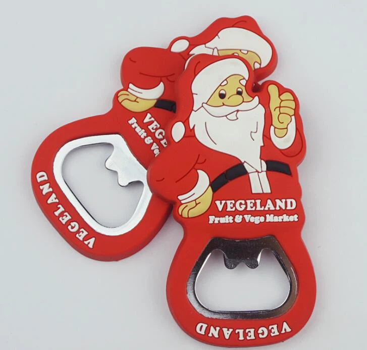 Santa Pvc Soft Rubber Bottle Opener