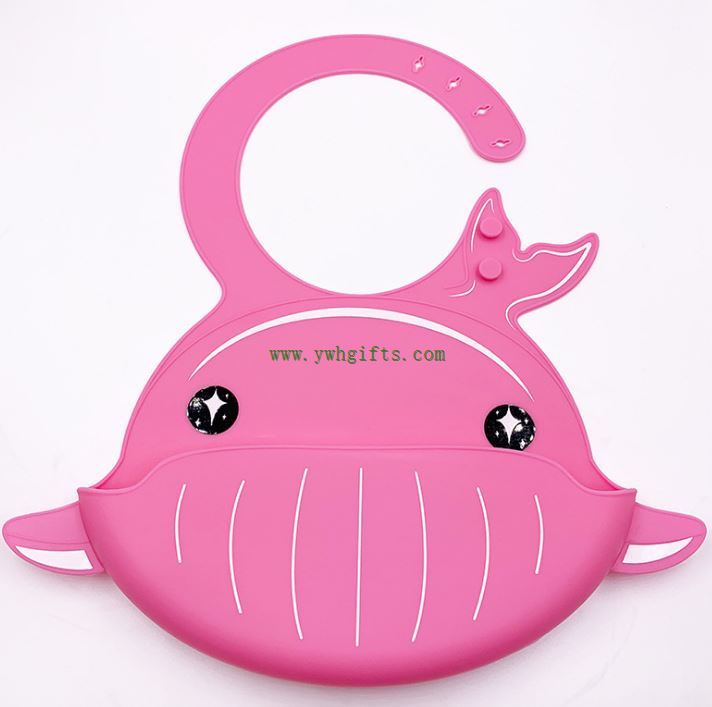 Eco Reusable Cartoon Silicone Bib For Children To Eat