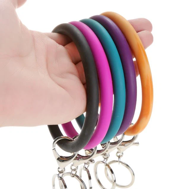 Silicon Bracelet Keychain Ring Key Holder