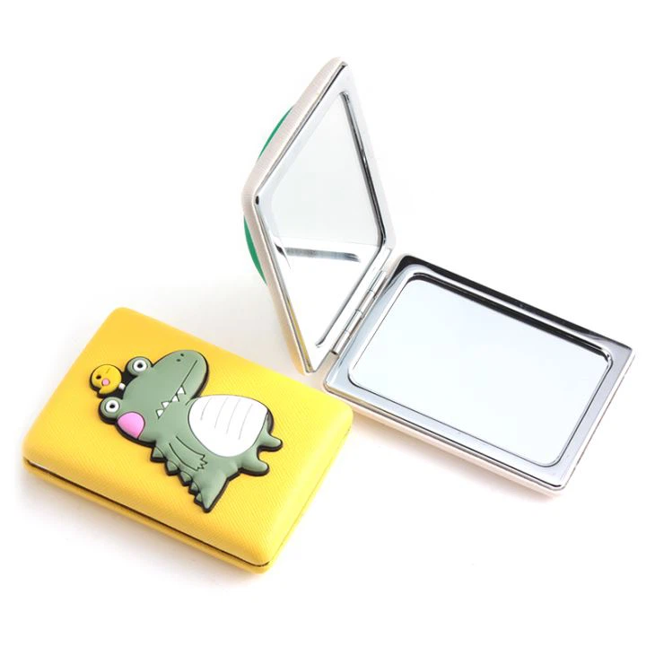 Silicone Dinosaur Rabbit Animal Designs Cute Lovely Rectangular Pocket Compact Mirror