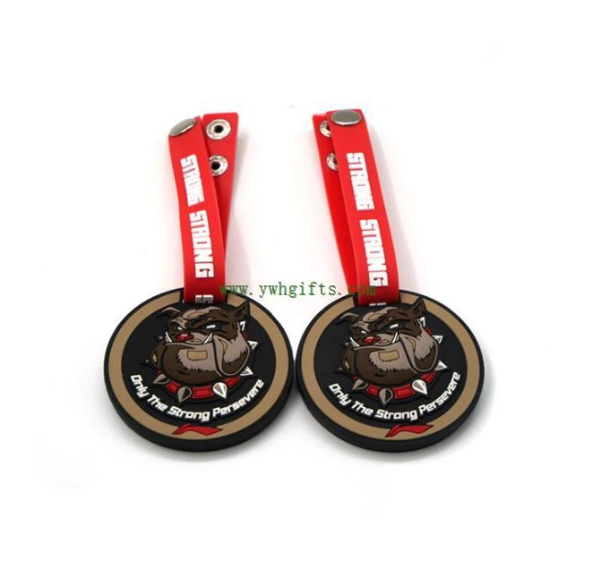 3D Round Cartoon Silicone Suitcase Tag Pvc Travel Souvenir Luggage Tags