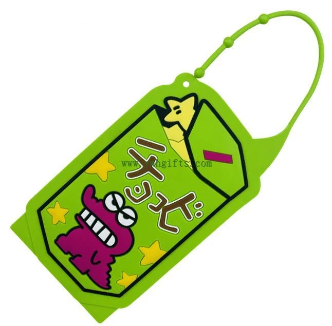 Silicone Label 3D Embossed Brand Logo Silicone PVC Travel Luggage Tags