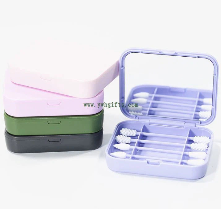 Silicone Swabs With Mirror Ear Cleaning Makeup Mirror Makeup Cotton Swab